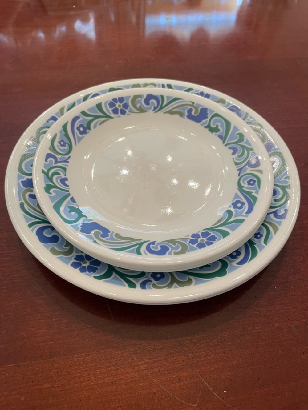 Corelle 6 pc Serenity Blue,3 - luncheon & 3 B& B plates, excellent condition - Picture 5 of 5